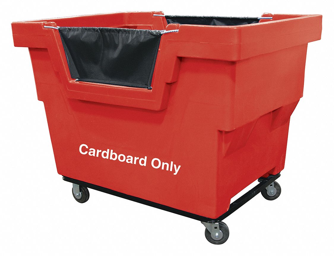 Cube Truck: 26.5 cu ft Cubic Foot Capacity, 1, 000 lb Load Capacity, Red, Std