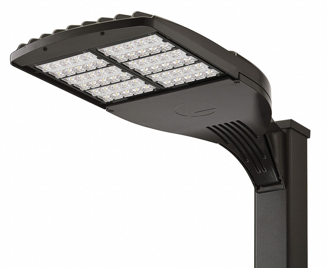 LITHONIA LIGHTING LED Parking Lot Light Fixture, 5,000 K Color Temperature, 120277V AC, Pole