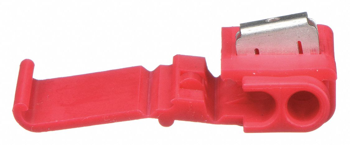 INSULATION DISPLACEMENT CONNECTOR, RED, RUN TAP, 1 PORT, 100 PK