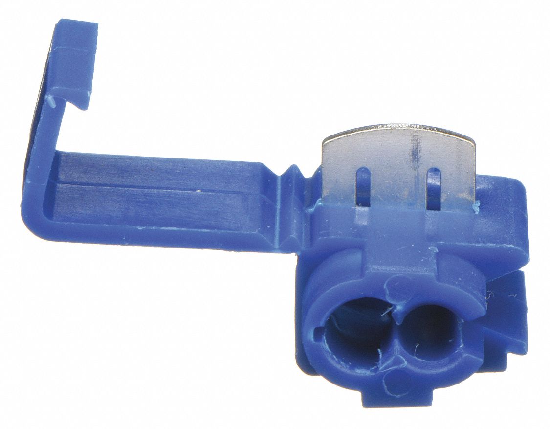 INSULATION DISPLACEMENT CONNECTOR, BLUE, RUN TAP, 1 PORT, 100 PK