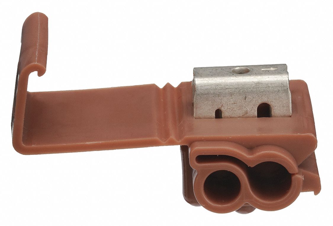 INSULATION DISPLACEMENT CONNECTOR, BROWN, RUN TAP, 1 PORT, 100 PK