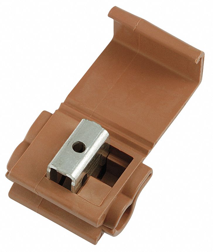 POWER FIRST Insulation Displacement Connector Brown, Run Tap, 1 Ports