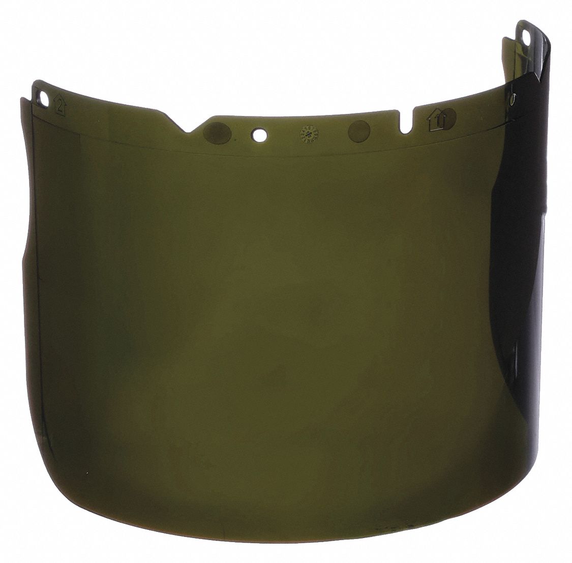 FACESHIELD VISOR, SHADE 5 IR/GREEN, ANTI-FOG, PC, CSA Z94.3, 17 X 8 X 0.07 IN