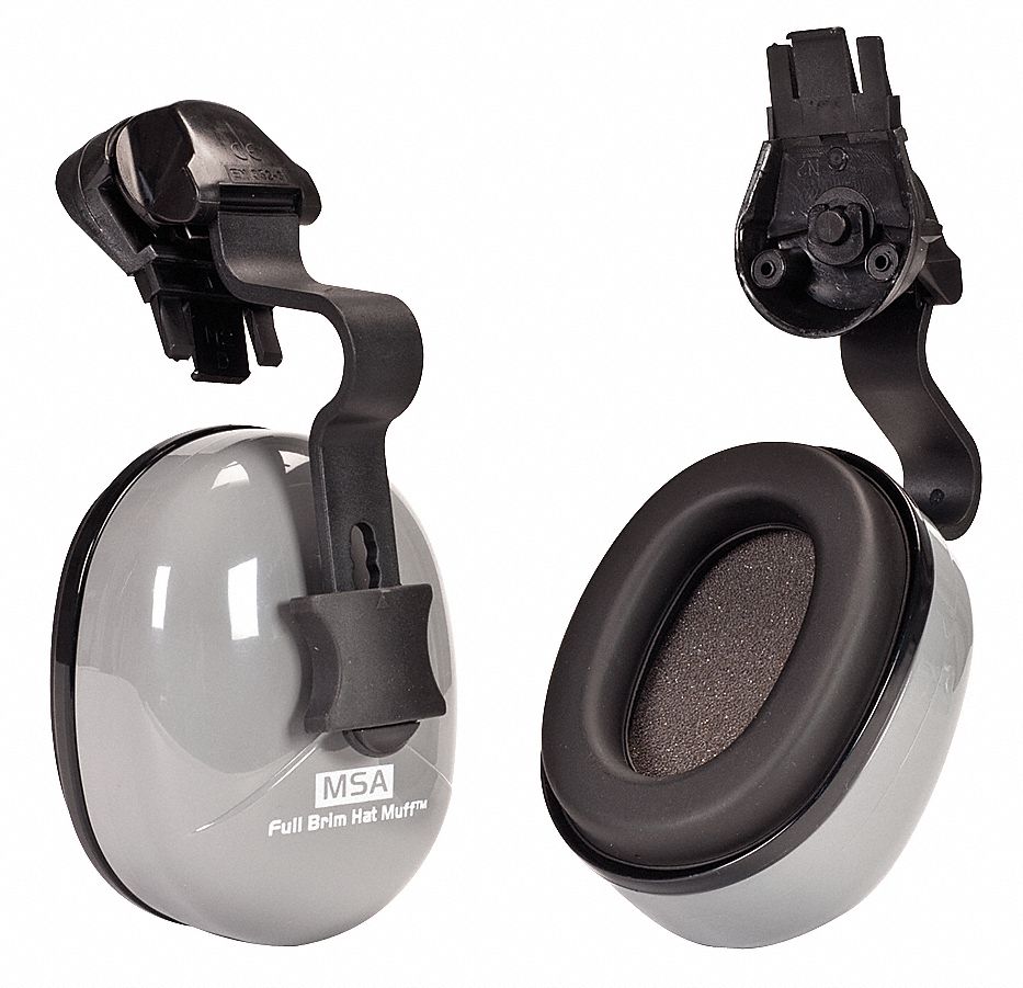 MSA Hard Hat Mounted, Full Brim only Ear Muffs, 25 dB Noise Reduction