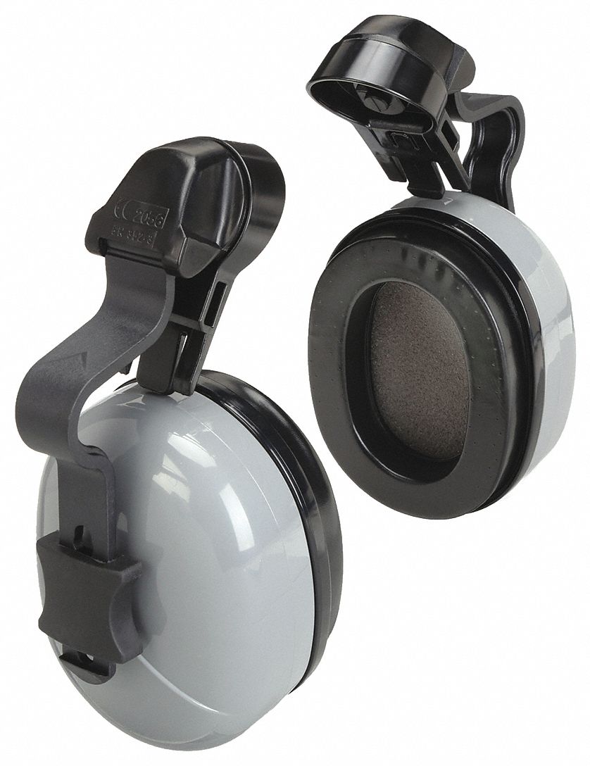 EARMUFFS, HARD HAT-MOUNT, RIGID, BLK, FOAM/POLYMER, 25DB, CSA, 3-POSITION, DIELECTRIC