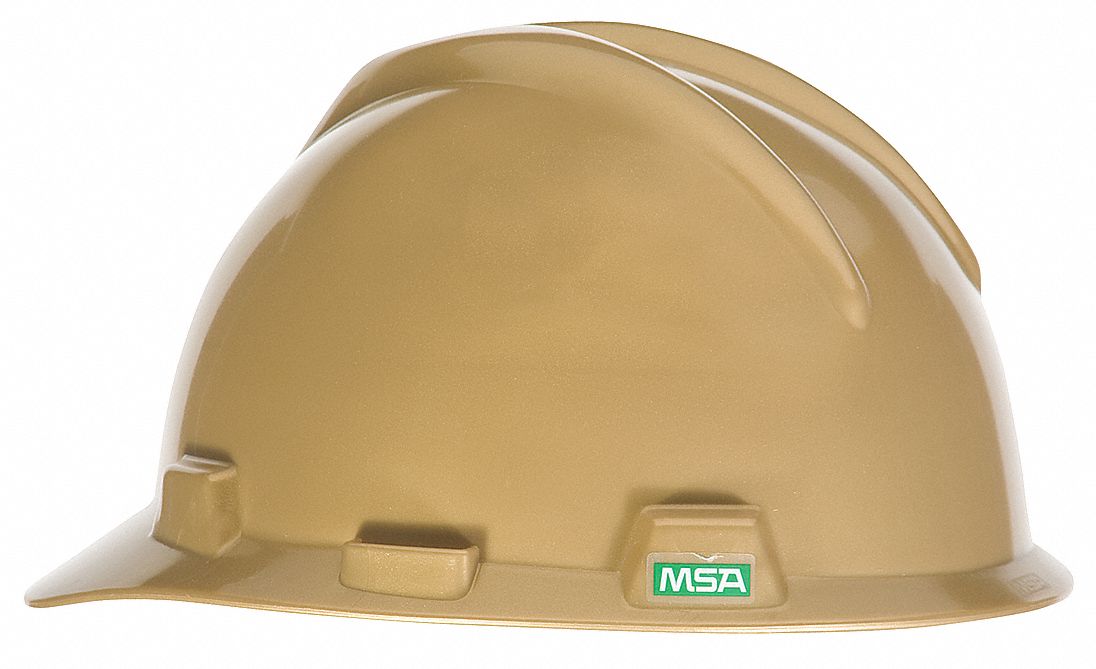 MSA HARD HAT, CSA Z94.12005, TYPE 1, CLASS E, PE, 4PT PINLOCK, FRONT