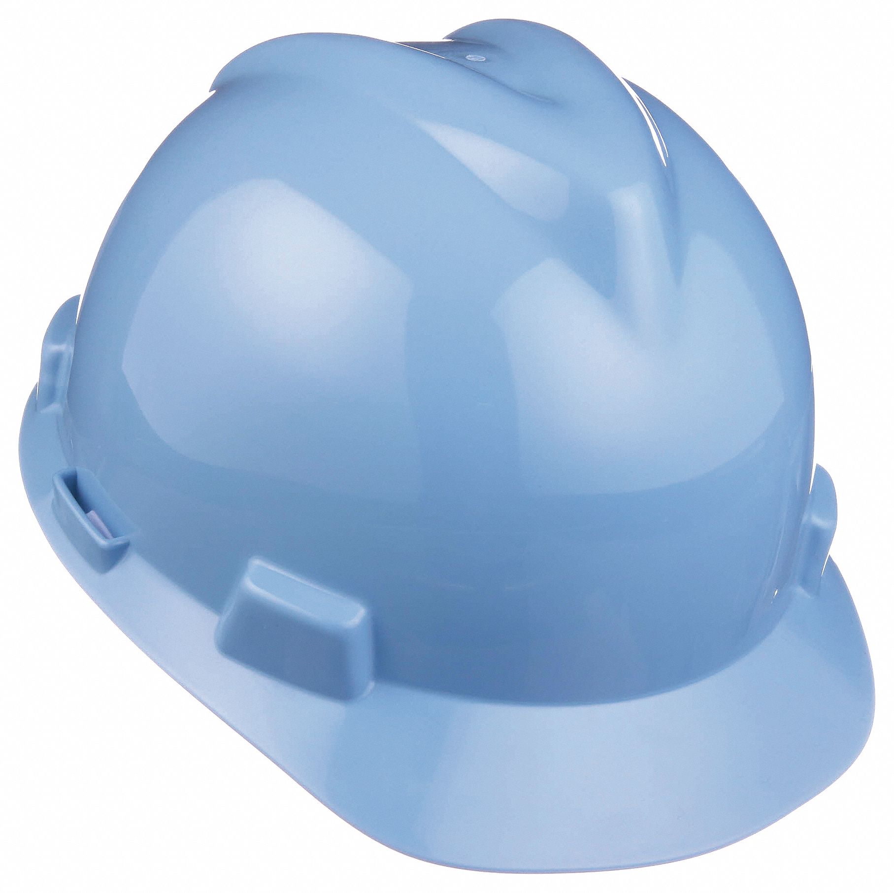 SLOTTED CAP, CSA, TYPE 1, CLASS E, PE, 4-PT RATCHET, FRONT BRIM, ROBIN'S EGG BLUE