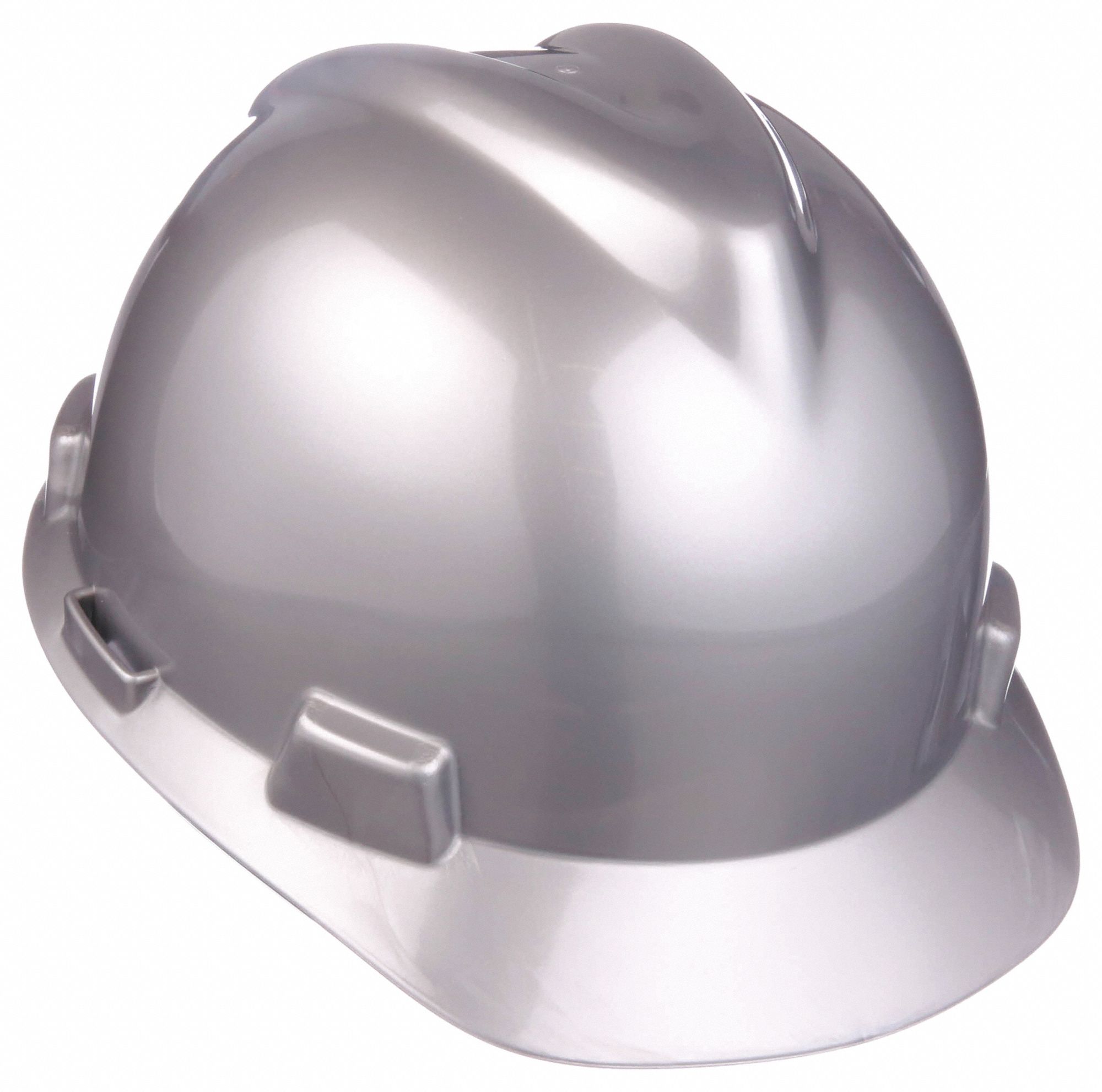 CASQUE À FENTES, CSA, TYPE 1, CLASSE E, PE, CLIQUET 4 PTS FAS-TRAC III, BORD INTÉGRAL, ARGENT