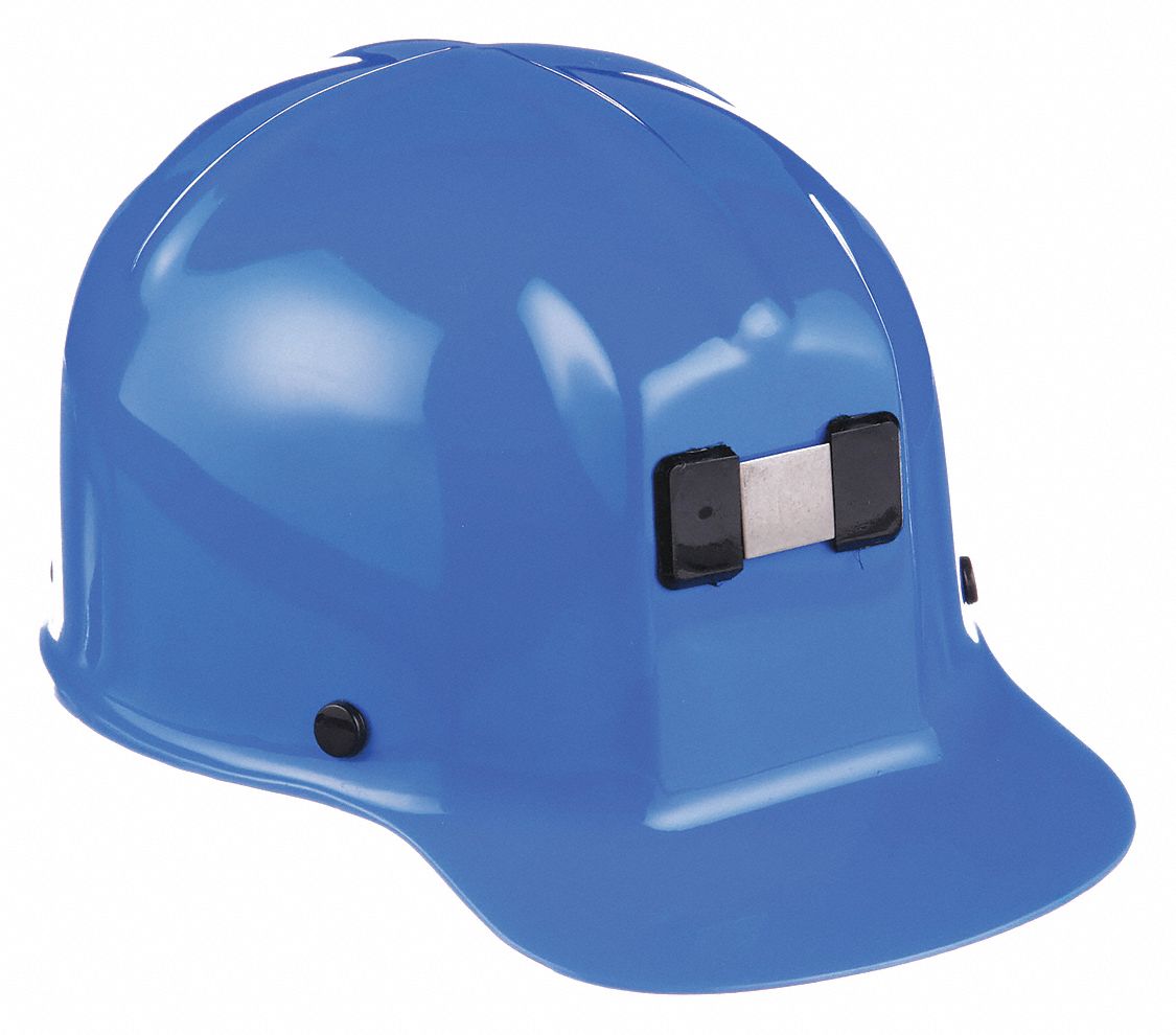 NON-SLOTTED CAP, POLYCARBONATE, 4-PT STAZ-ON SUSPENSION SUSPENSION, FRONT BRIM, BLUE