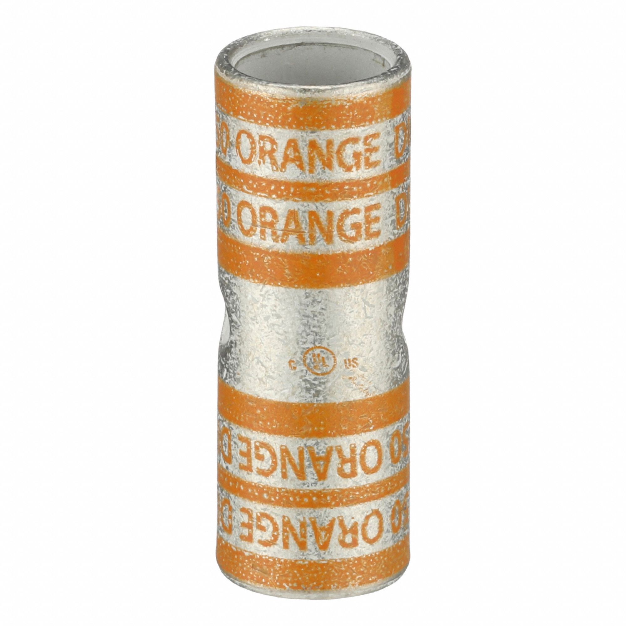 APPROVED VENDOR Open Barrel Splice: 3/0 AWG Wire Size, Orange Code, 1.77 in, Copper Barrel, 50 Die (MPN 22EZ22). Key specifications — Die Code: 50; Brand: APPROVED VENDOR; Color Code: Orange.
