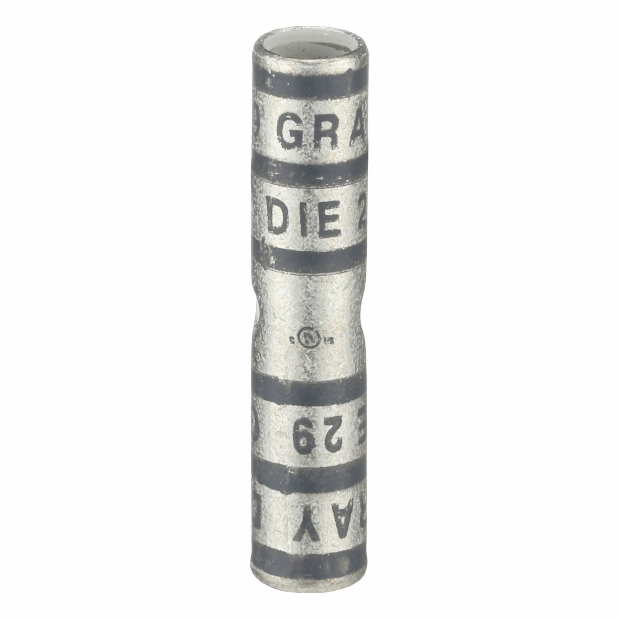 APPROVED VENDOR Open Barrel Splice: 4 AWG Wire Size, Gray Code, 1.77 in, Copper Barrel, 29 Die (MPN 22EZ32). Key specifications — Die Code: 29; Brand: APPROVED VENDOR; Color Code: Gray.