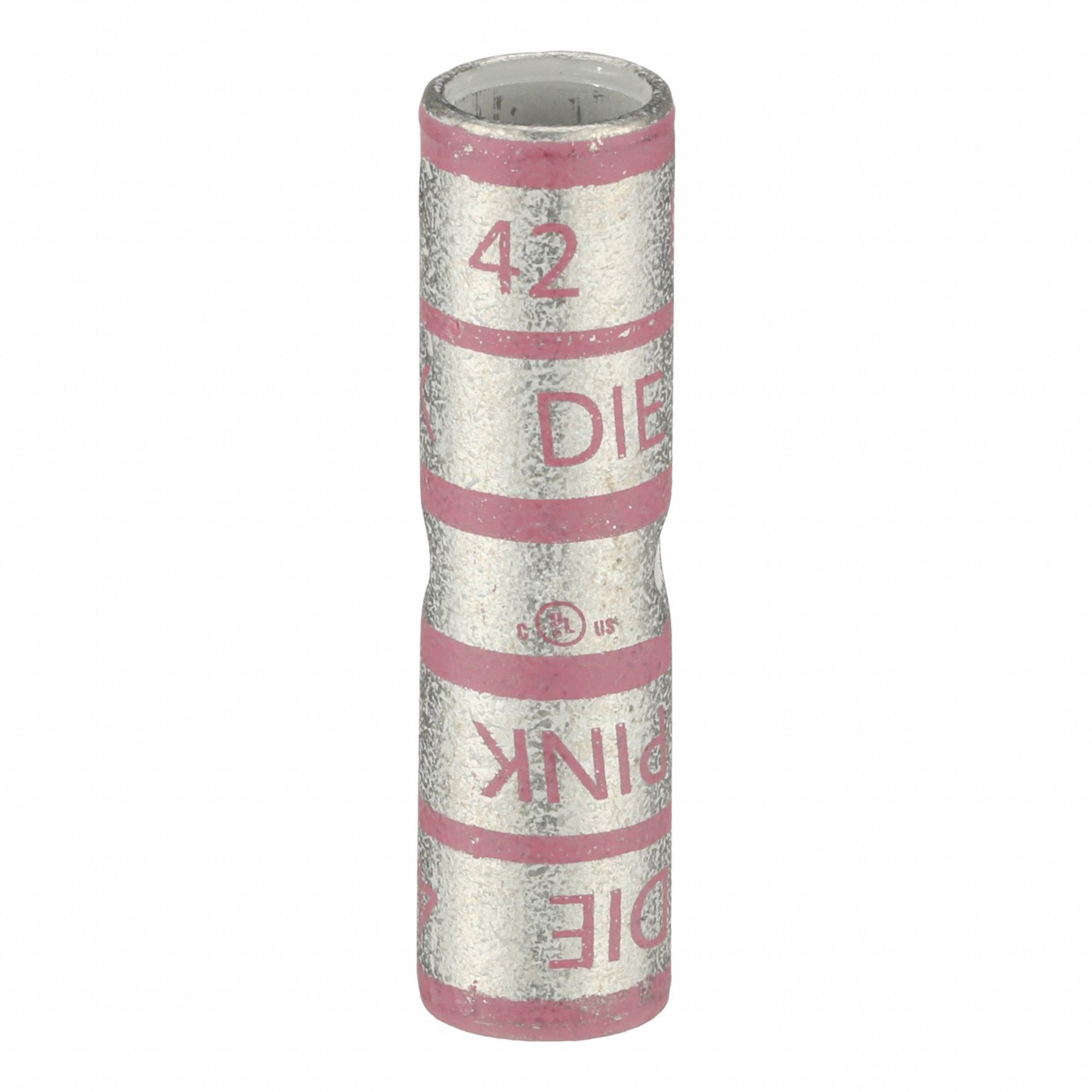1/0 AWG Wire Size, Pink Code, Open Barrel Splice - 22EZ35|22EZ35 - Grainger