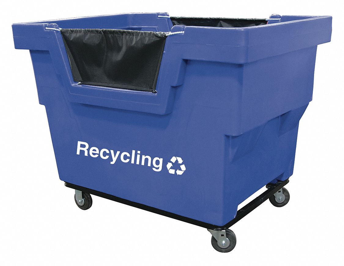 Cube Truck: 26.5 cu ft Cubic Foot Capacity, 1, 000 lb Load Capacity, Blue, Std