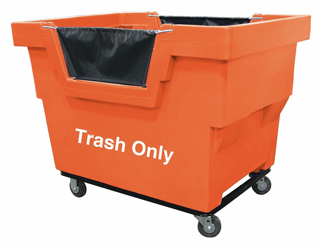 Cube Truck: 26.5 cu ft Cubic Foot Capacity, 1, 000 lb Load Capacity, Orange, Std