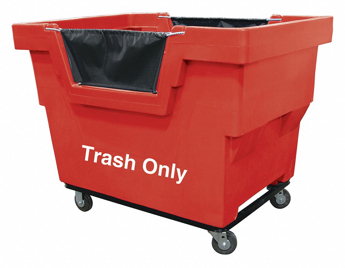 Cube Truck: 26.5 cu ft Cubic Foot Capacity, 1, 000 lb Load Capacity, Red, Std