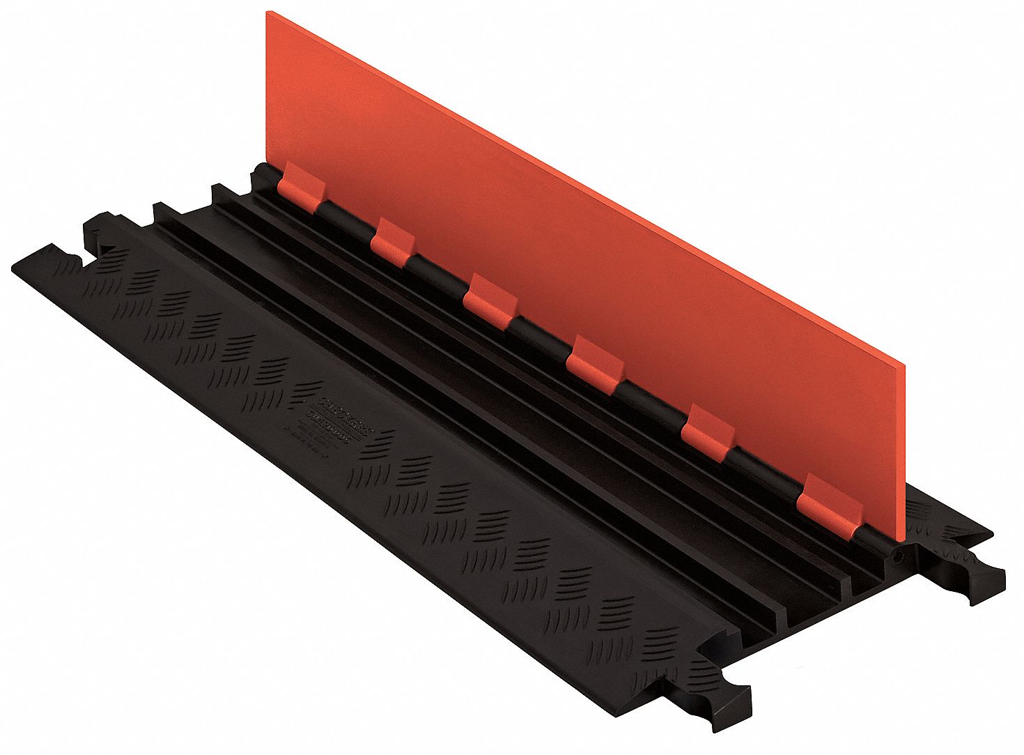 CABLE PROTECTOR STANDARD RAMP, 34,000 LB/AXLE, BLK/ORNG, 13¾ IN, 3 CHANNEL, HINGED