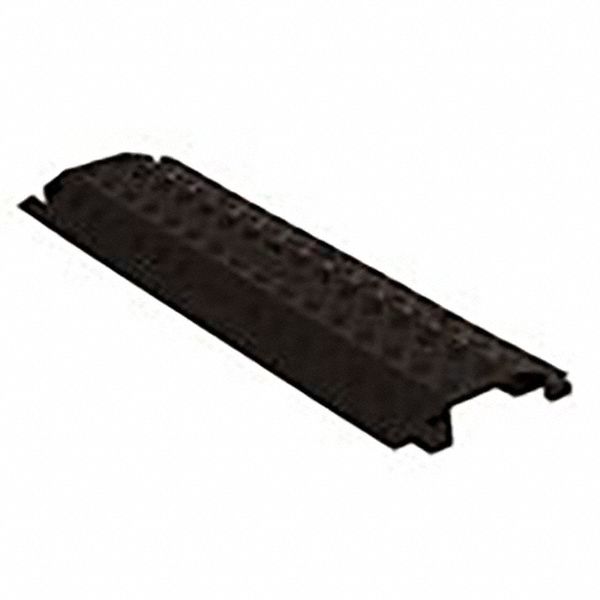 Cable Protector: 1 Channels, 1 in Max Cable Dia, 10 7/8 in Wd, 1 1/2 in Ht, 38 1/2 in Lg
