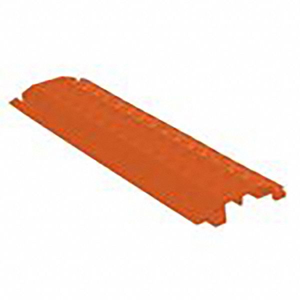 Cable Protector: 2 Channels, 1 in Max Cable Dia, 10 3/4 in Wd, 1 1/2 in Ht, 38 1/2 in Lg, Drop Over