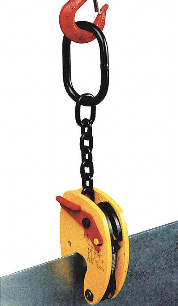 Plate Clamp: Vertical Lift, 2,200 lb Safe Working Load, 3/4 in Jaw Capacity