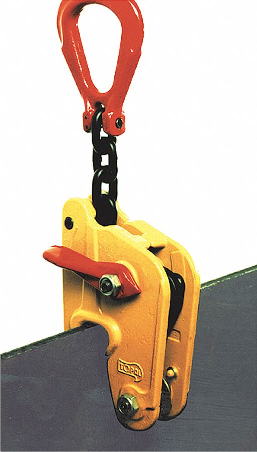 Plate Clamp: Vertical Lift, 3,300 lb Safe Working Load, 3/4 in Jaw Capacity