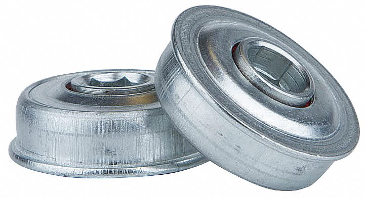 Sealed General Purpose Conveyor Roller Bearing: 7/16 in For Axle Size, 1.53 in Bearing OD, 145 lb