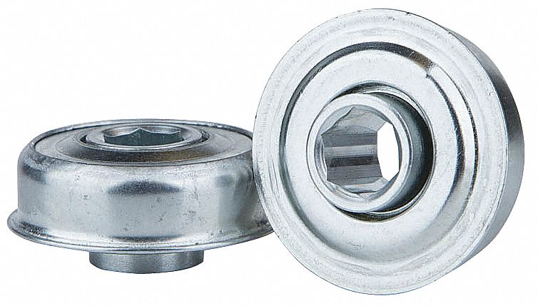 Sealed General Purpose Conveyor Roller Bearing: 7/16 in For Axle Size, 1.5 in Bearing OD, 145 lb