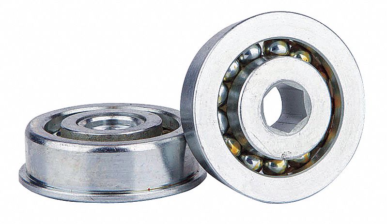 Close-Tolerance Conveyor Roller Bearing: 1/2 in For Axle Size, 1.5 in Bearing OD, 175 lb