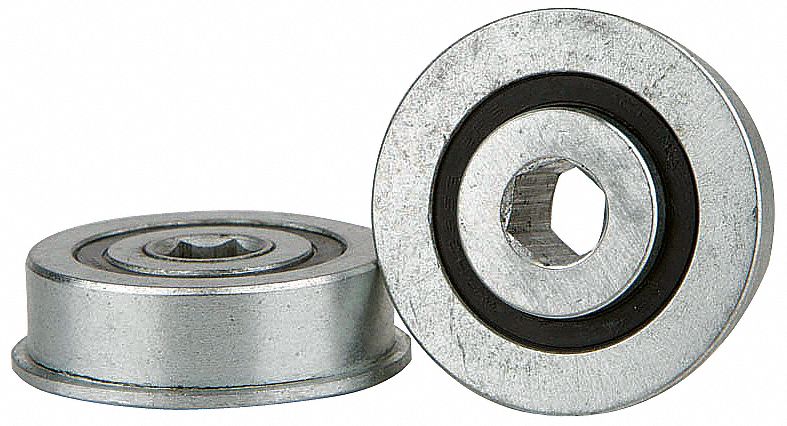 Sealed Close-Tolerance Conveyor Roller Bearing: 3/8 in For Axle Size, 1.13 in Bearing OD, 80 lb