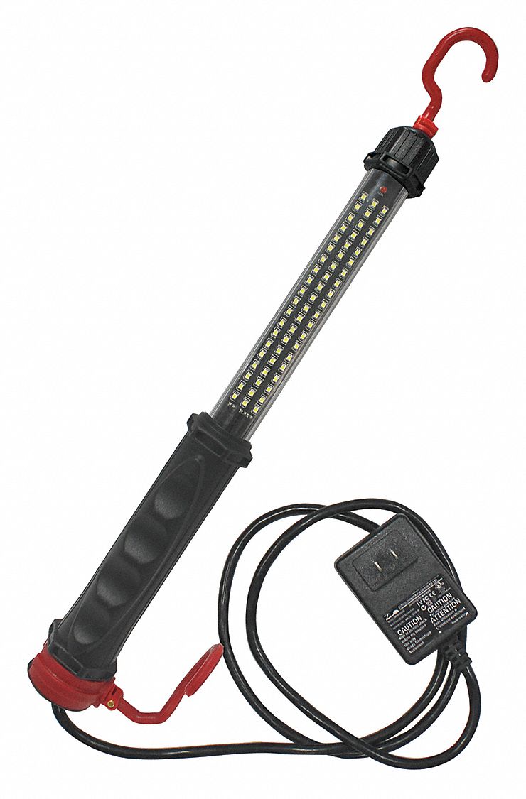 LUMAPRO Hand Lamp 3.6 W Lamp Watts, Black/Red, Includes (2) Hooks, 60