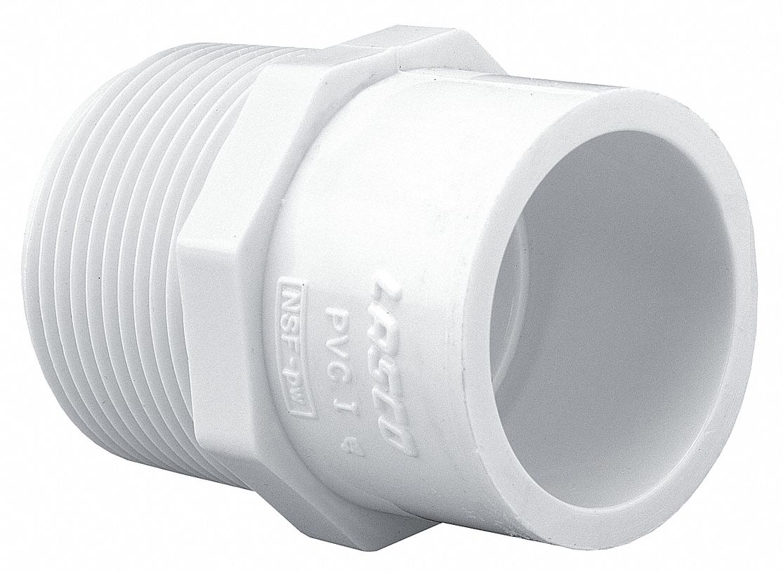 Lasco Pvc Reducer Mnpt X Socket 1 2 In X 3 4 In Pipe Size Pipe Fitting 22fj26 436074 Grainger