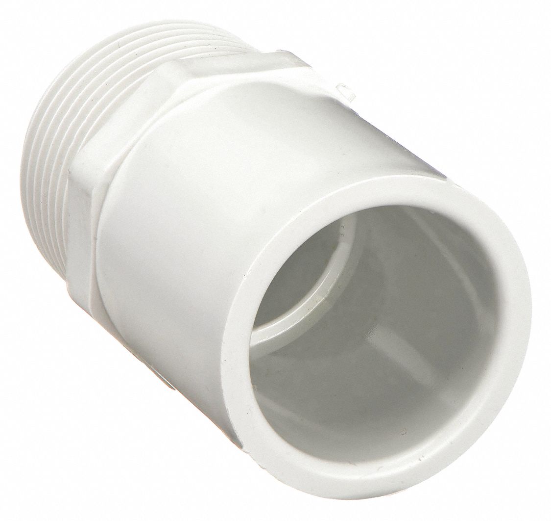 1/2 in. PVC Slip x MIP Adapter, PVC Schedule 40 Pipe Fitting, NSF 61  Certified