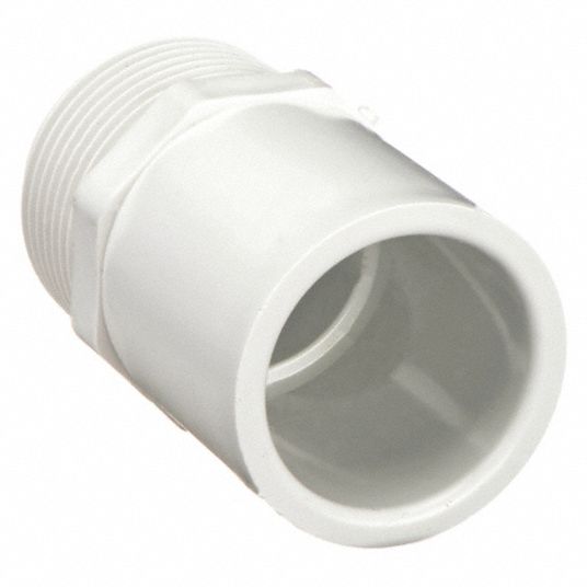 Reducing Adapter: 1/2 in x 3/4 in Fitting Pipe Size, Schedule 40, Male NPT  x Female Socket, 480 psi