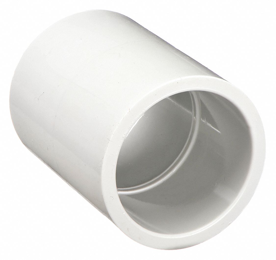 COUPLING: ½ IN X ½ IN FITTING, SCHEDULE 40, FEMALE X FEMALE SOCKETS, 600 PSI