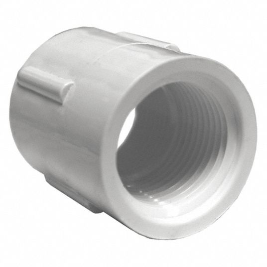 LASCO PVC Coupling, FNPT x FNPT, 3/4 in Pipe Size Pipe Fitting