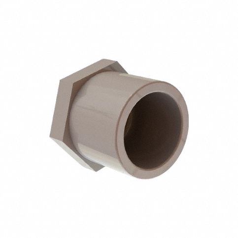 Pipe Plug: Schedule 40, PVC, 3/4 in Size, Spigot, White, 480 psi Max Op Pressure, 0°F – 140°F, Plug