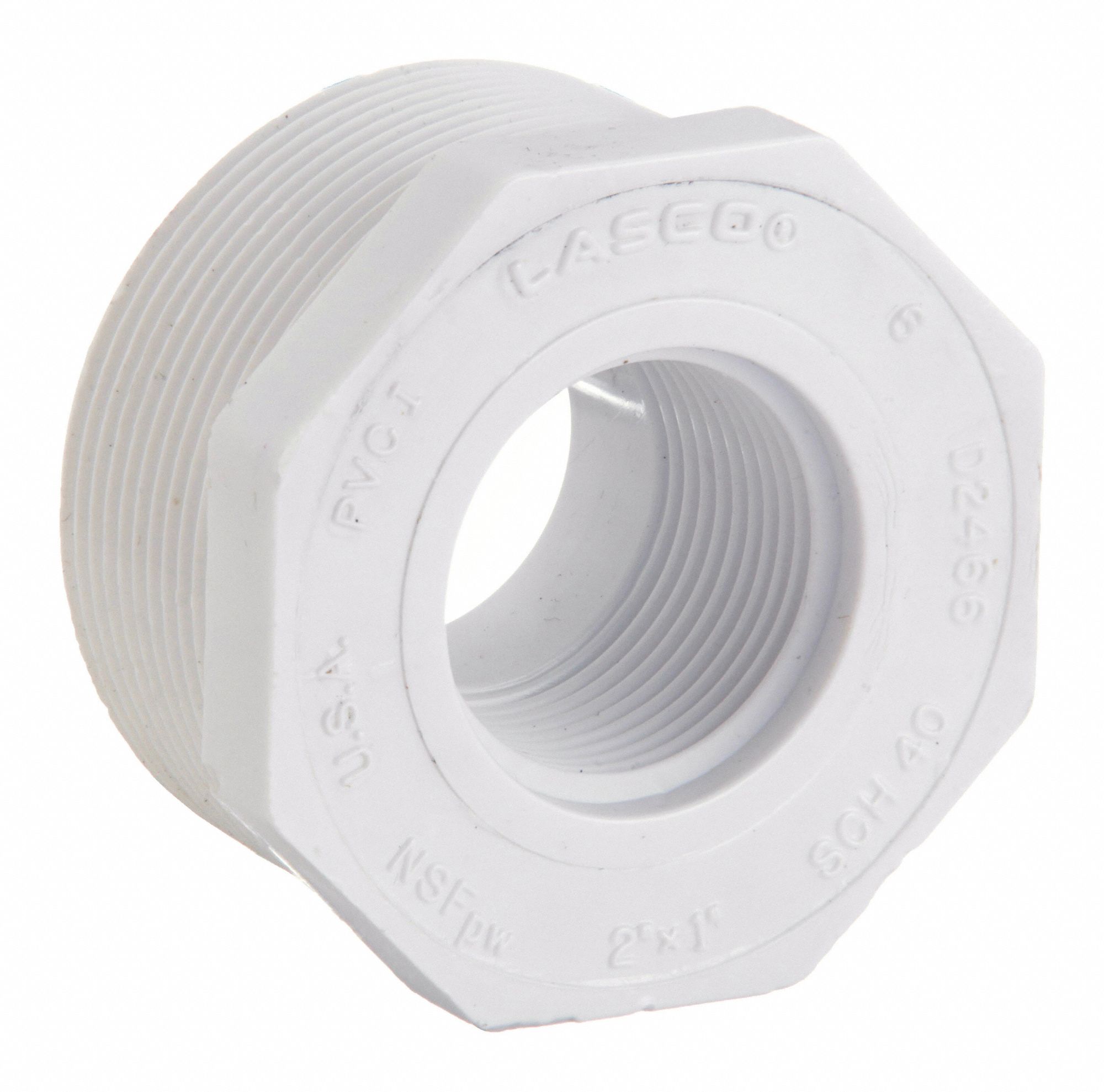 REDUCING BUSHING: 1½ IN X ½ IN FITTING, SCHEDULE 40, MALE NPT X FEMALE NPT, 330 PSI