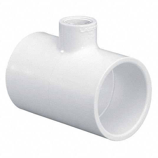 Lasco Pvc Reducer Tee Socket X Socket X Fnpt 2 1 2 In X 2 1 2 In X 3 4 In Pipe Size Pipe Fitting 22fl72 4022 Grainger