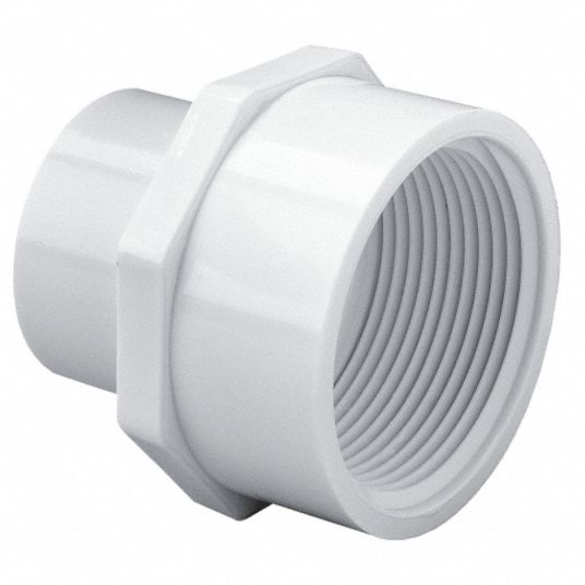 Grainger Approved Pvc Reducer Socket X Fnpt 1 2 In X 3 4 In Pipe Size Pipe Fitting 22fl25 Grainger