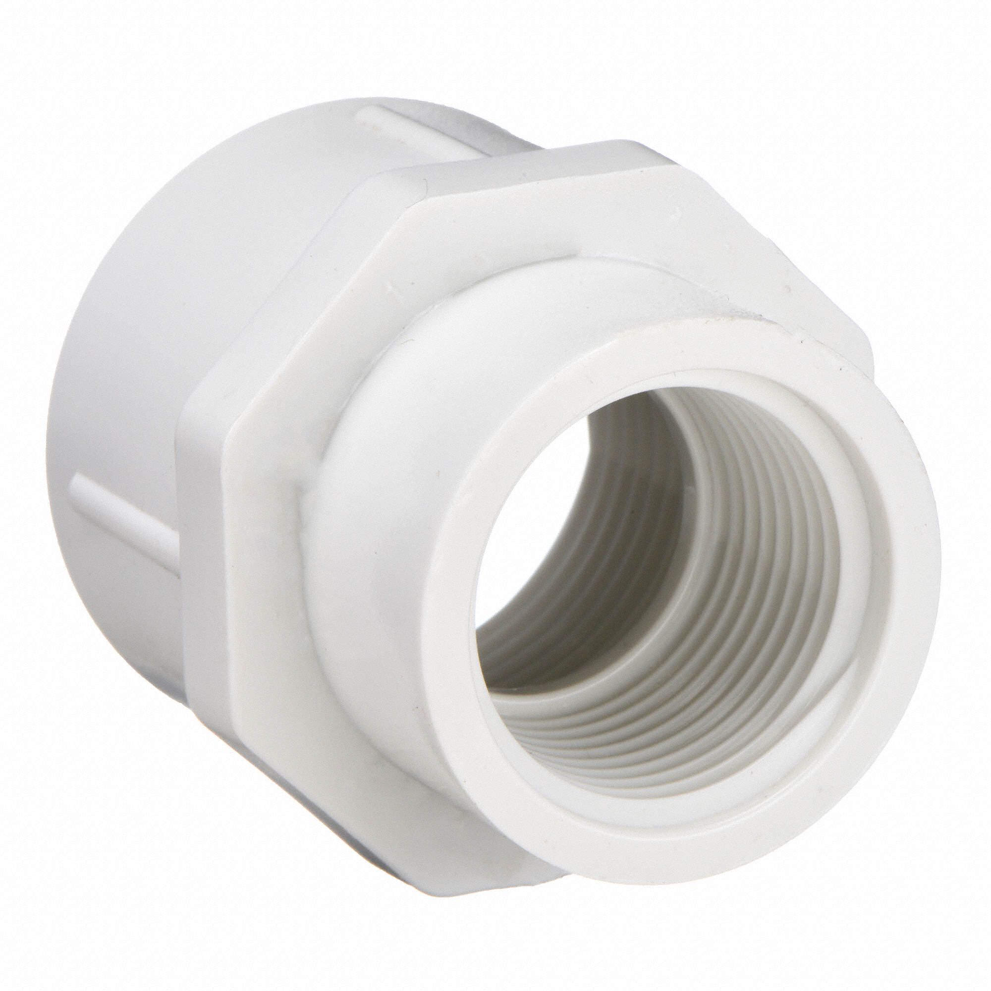LASCO PVC Coupling, FNPT x FNPT, 3/4 in x 1/2 in Pipe Size Pipe