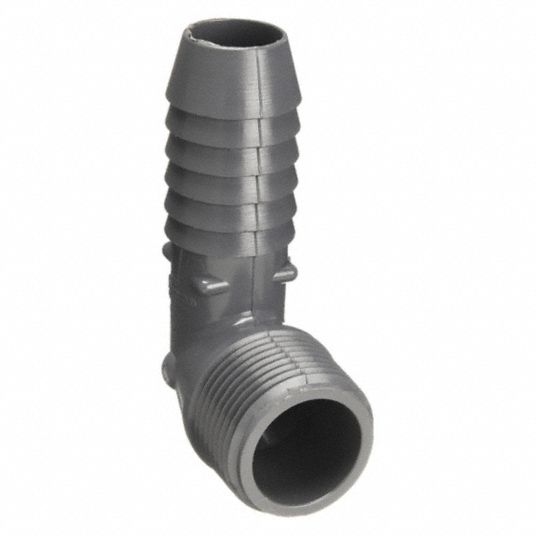 Plastic Barbed Hose Elbow - Female - 3/4 NPT Thread to 1 hose barb