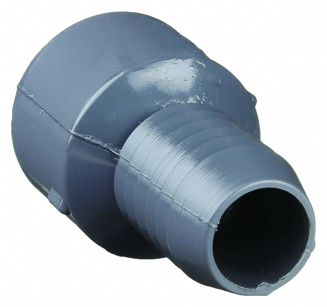 FEMALE ADAPTER: ½ IN X ½ IN FITTING PIPE SIZE, MALE INSERT X FEMALE NPT, 200 PSI, GREY
