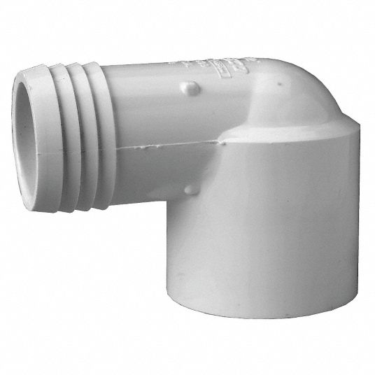 GRAINGER APPROVED PVC Elbow, 90 Degrees, Insert x Slip, 1-1/2 in Pipe ...