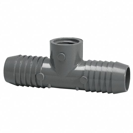 Grainger Approved Pvc Female Adapter Reducing Tee Insert X Insert X Fnpt 1 1 2 In X 1 1 2 In X 3 4 In Pipe Size Pi 22fn65 Grainger