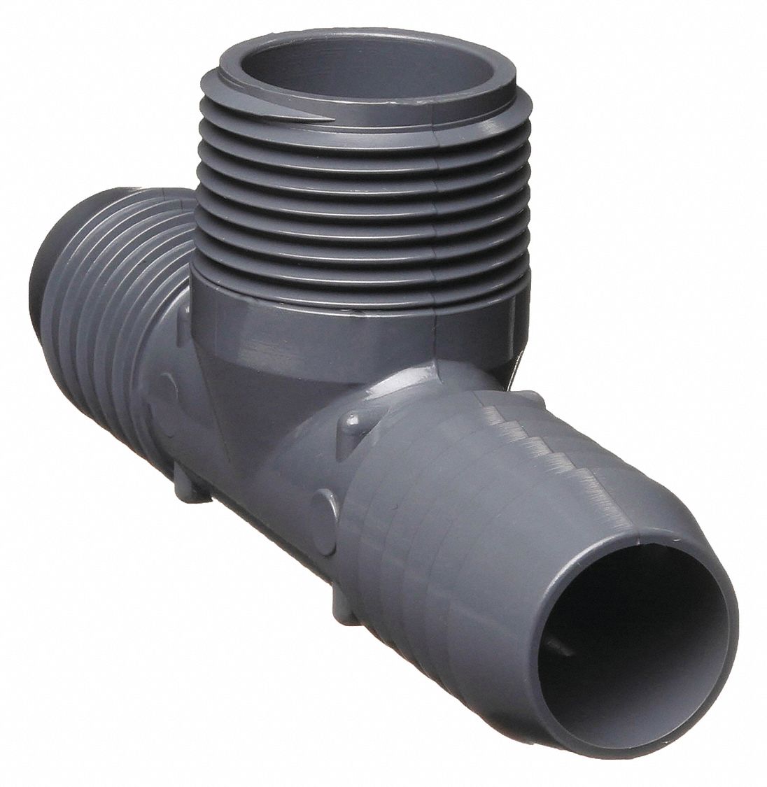 MALE ADAPTER TEE: ¾ IN X ¾ IN X ¾ IN FITTING, MALE INSERT X MALE INSERT X MALE NPT