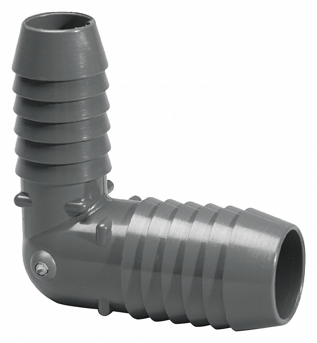 GRAINGER APPROVED PVC Reducing Elbow, 90 Degrees, Insert, 3/4 in x 1/2