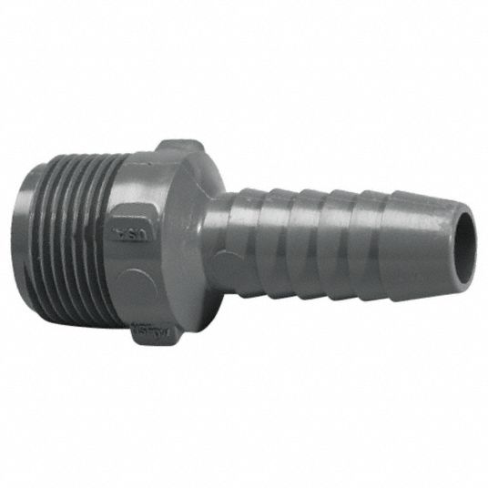 Grainger Approved Reducing Adapter 3 4 In X 1 2 In Fitting Pipe Size Male Npt X Male Insert 0 Psi Gray 22fn91 Grainger