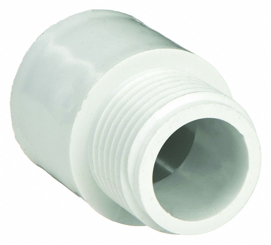 Garden Hose Adapter: 3/4 in x 1-1/16 in Fitting Size, Male x Female, Rigid, 1 3/4 in Overall Lg