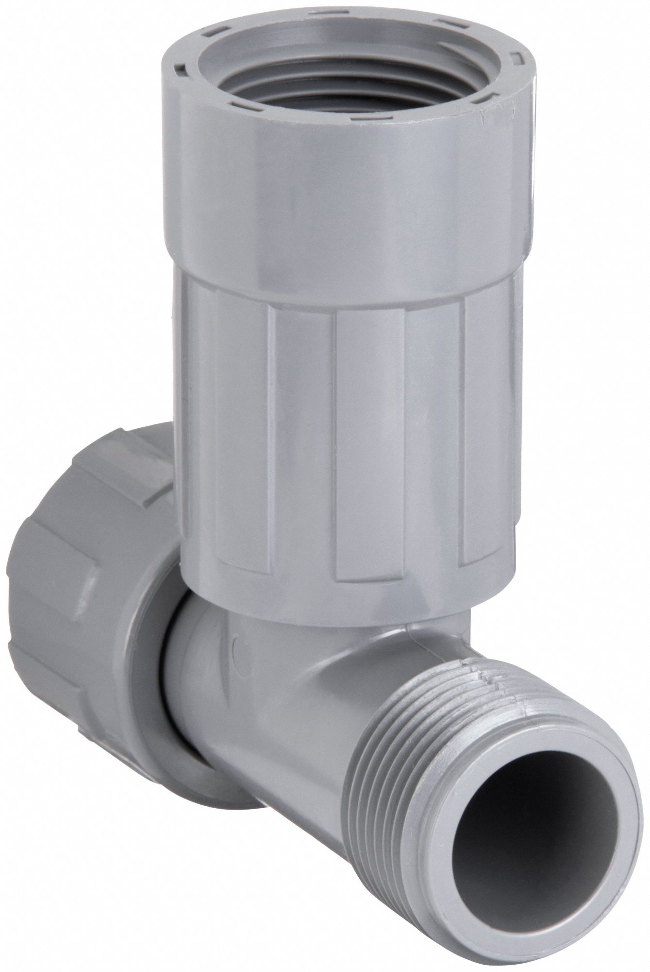 Tee Pipe Fitting: Tee, PVC, 1 in x 1 in x 1 in Size, Threaded x Threaded x Threaded, White, NPT, Tee