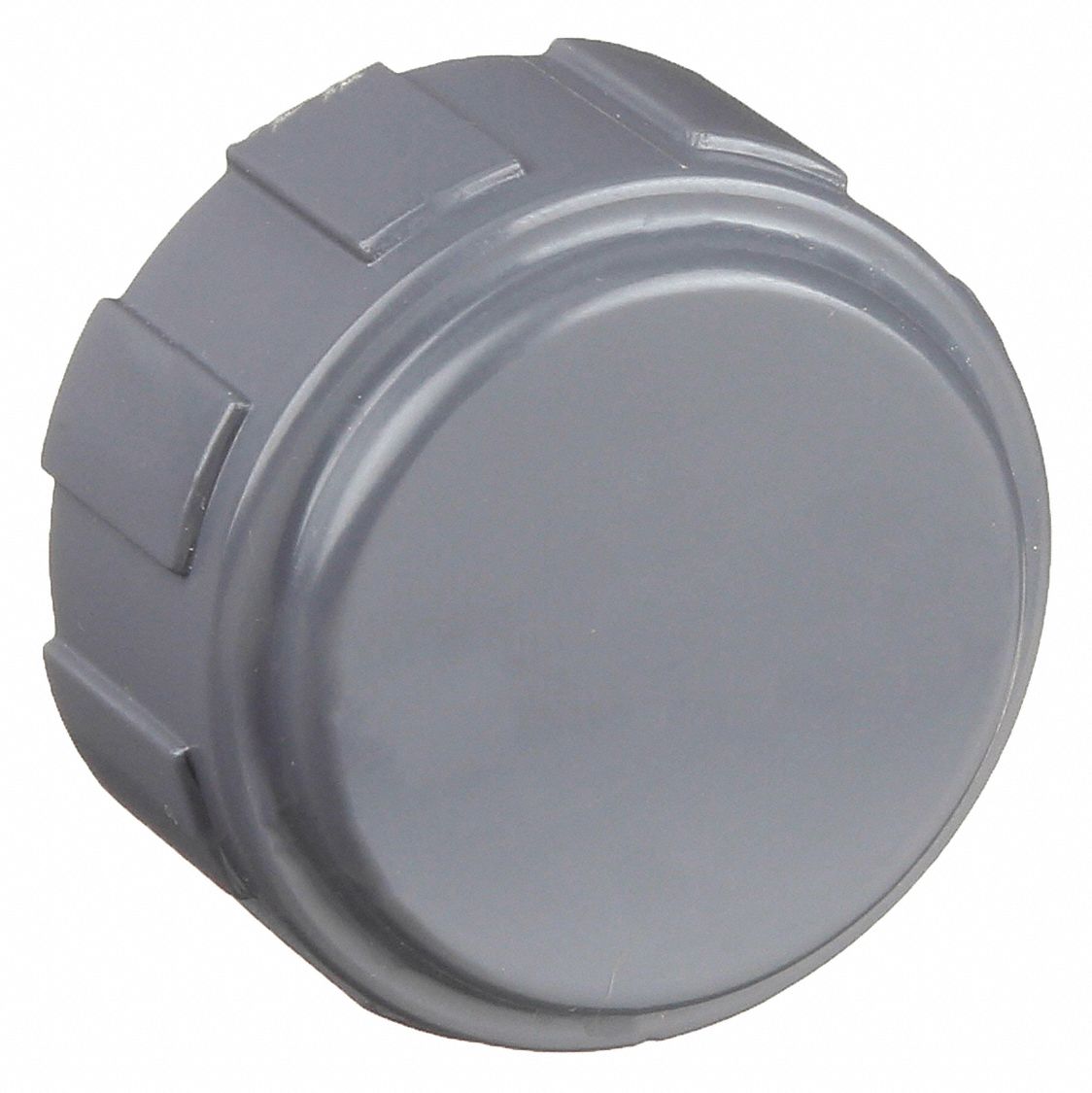MANIFOLD CAP: 1 IN FITTING PIPE SIZE, SCHEDULE 40, MALE NPT, 450 PSI, GREY