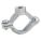 SPLIT-RING HANGER: SWIVEL LOOP, ELECTRO-GALVANIZED IRON, FOR ¾ IN PIPE, 180 LB CAPACITY